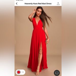NEW - Lulus Heavenly Hues - Red Maxi Dress